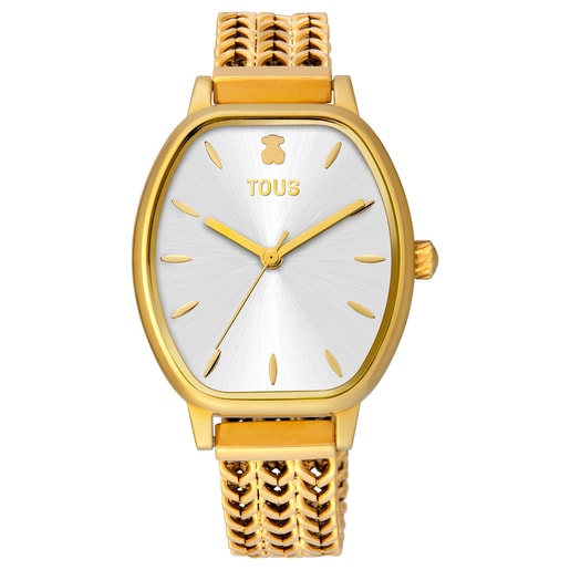 Gold-colored IP Steel Osier Watch | TOUS
