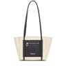 Sac shopping TOUS Empire moyen en cuir beige et noir