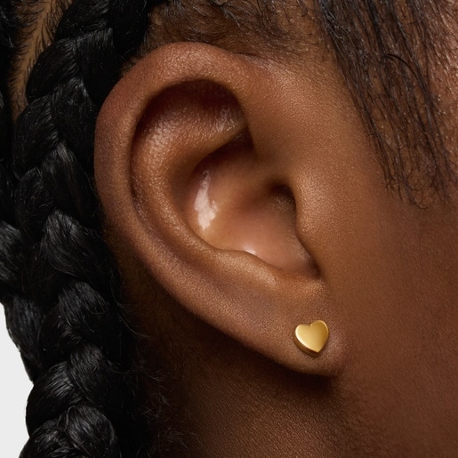 Gold Sweet Dolls XXS Earrings with Bear motif. Pressure clasp.