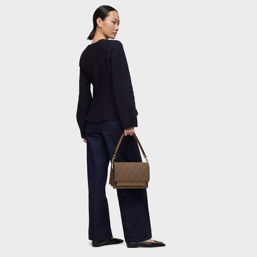 Medium earth-colored Crossbody bag Audree TOUS Buckles Silhouette