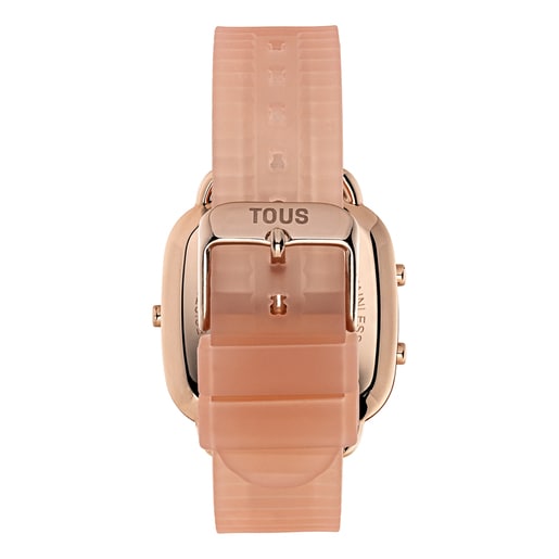 Oranžové polykarbonátové Digitálne hodinky so silikónovým remienkom D-Logo Fresh