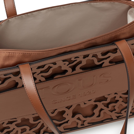 Large brown Amaya Kaos Shock shopping bag