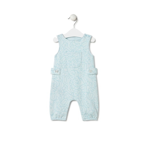 Tous - Baby Playsuit In Mix Blue - Bavlna