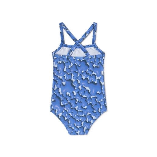 Girls swimsuit in Puff blue