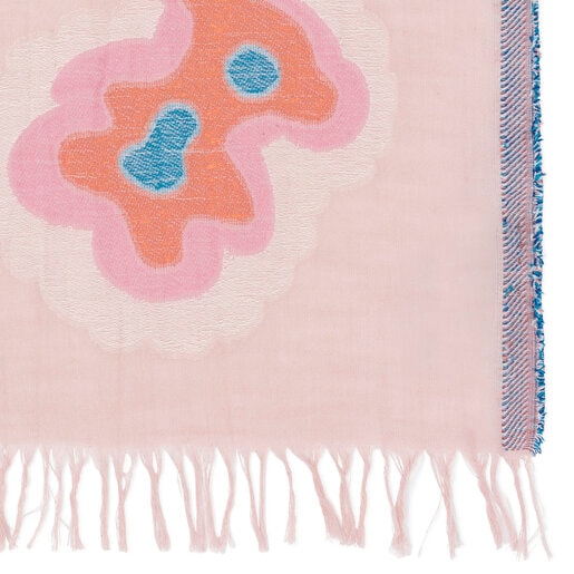 Růžový žakárový Šátek TOUS Tilsa