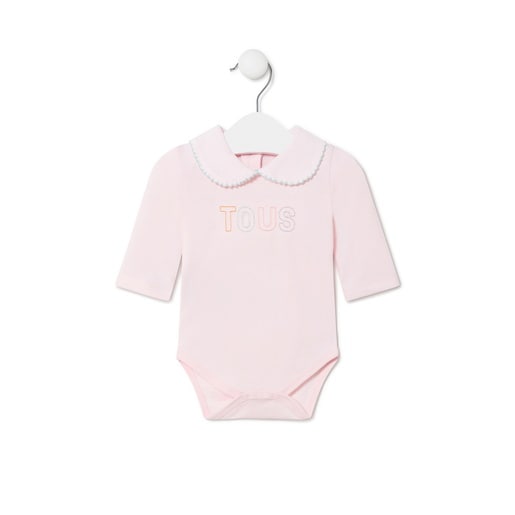 Baby bodysuit in plain pink