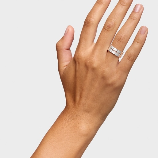 Anillo abierto doble de plata TOUS Sweet 40s