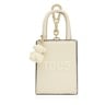 Llavero mini bolso pop beige