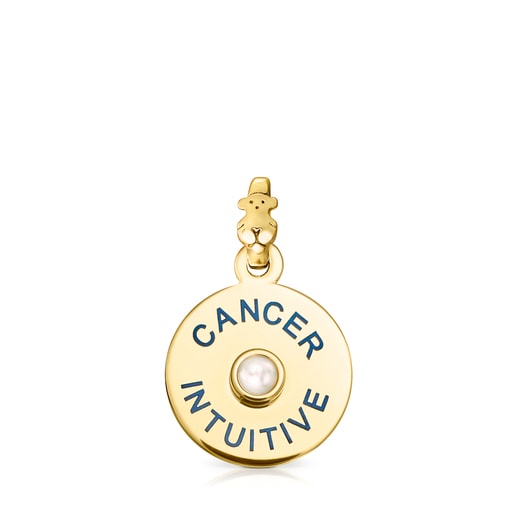 Vermeil Silver TOUS Horoscopes Cancer Pendant with Pearl