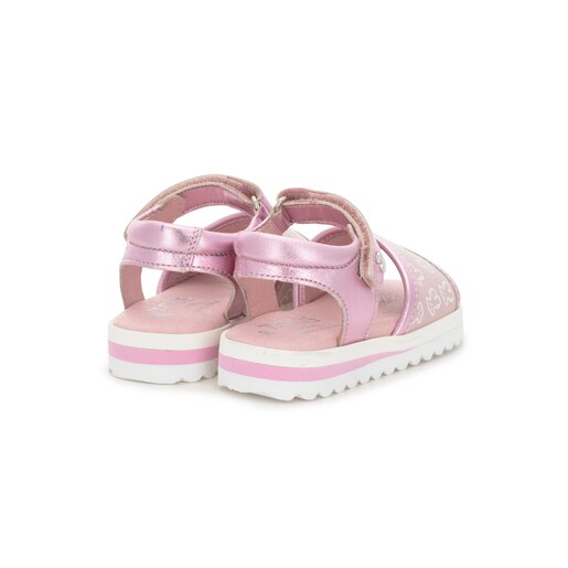 Walk Glam glitter leather sandals in pink