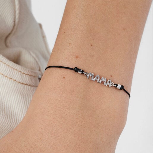 White gold TOUS Crossword Mama Bracelet with diamonds | TOUS