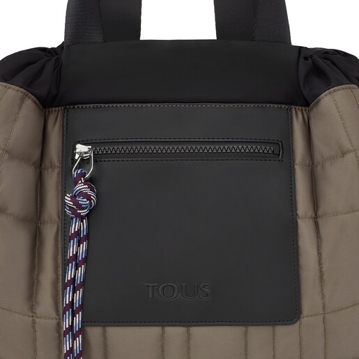 Extra-large khaki-colored TOUS Empire Padded Backpack