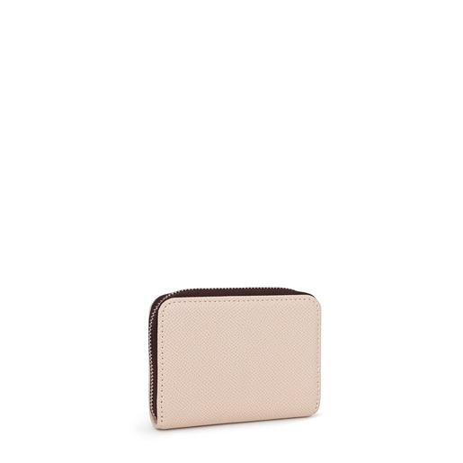 Porte-monnaie New Dubai moyen beige et marron