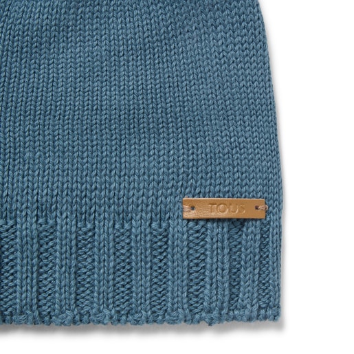 Gorro con nudo de bebé Tricot azul