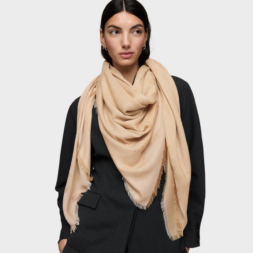Pañuelo arena TOUS Silhouette Jacquard