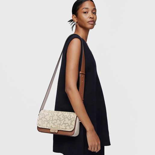 Bandolera mediana beige Kaos Icon