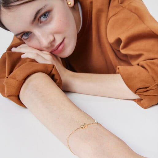 Золотой браслет Oceaan с жемчугом