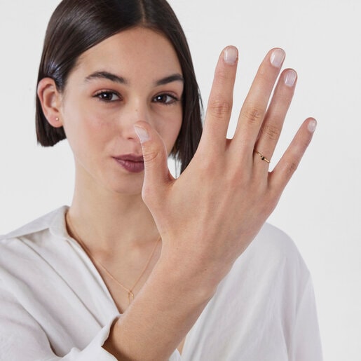 Gold TOUS Cool Joy ring with bear motif