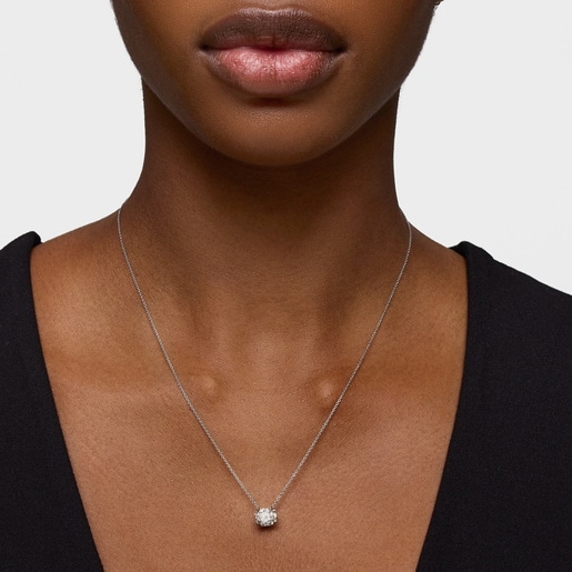 Gargantilla de platino con diamante talla brillante creado en laboratorio 0,70 ct Sweet Diamonds LGD