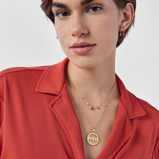 Silver Vermeil TOUS Mama Pendant