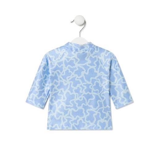 Long-sleeved beach t-shirt in Kaos blue