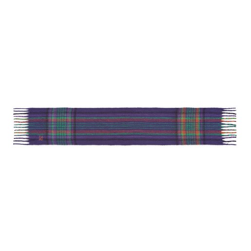 Purple TOUS Olympe Check Scarf