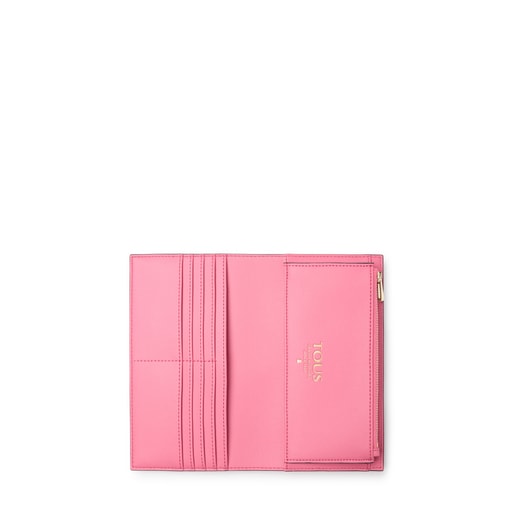 Μεγάλο ροζ πορτοφόλι τσέπης TOUS Funny