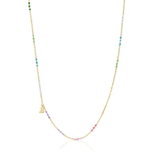 Silver vermeil Bold Bear Necklace with enamel | TOUS