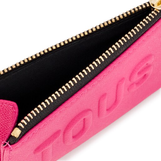 フューシャカラーのカードホルダー TOUS La Rue