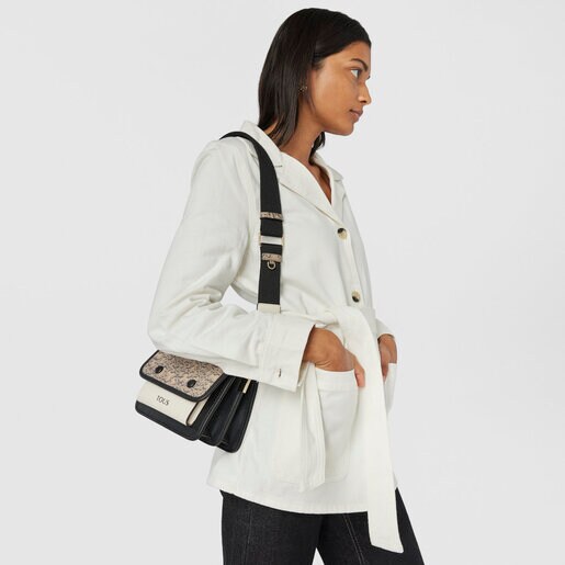 Small taupe TOUS Kaos Mini Evolution Audree Crossbody bag