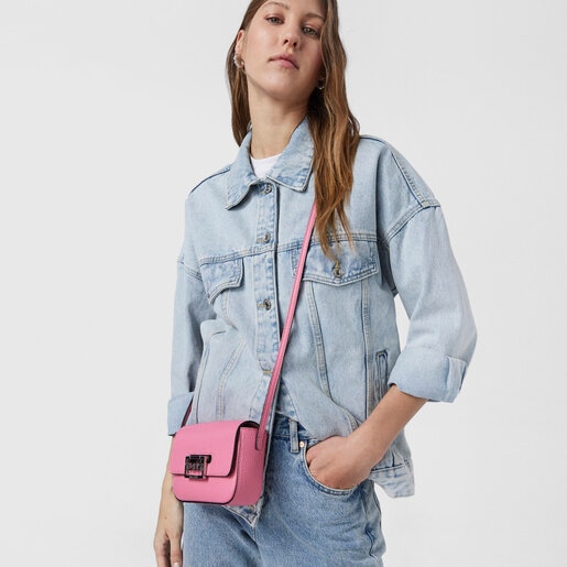 Pink leather TOUS Legacy Mini crossbody bag