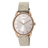 Steel Dai XL Analogue watch with beige leather Kaos strap