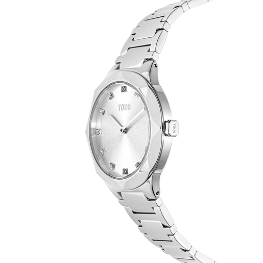 Montre analogique avec bracelet en acier Karat Round