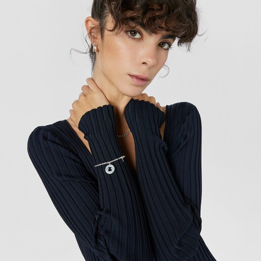 Silver Glory Bracelet with bear-motif medallion