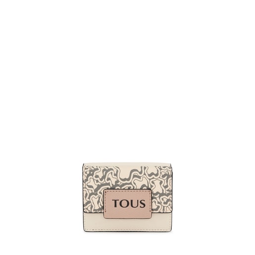 Beige TOUS Kaos Mini Evolution Flap Change Purse