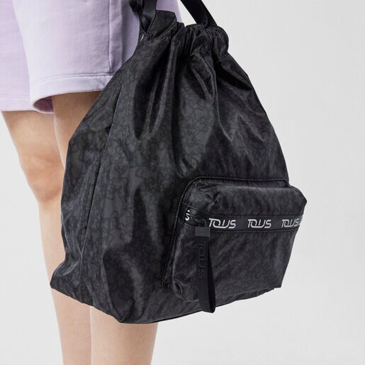 Black-gray Kaos Mini Sport Flat Backpack