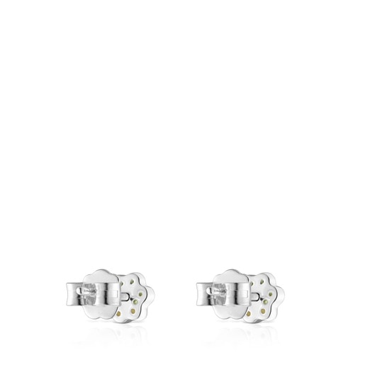 Boucles d’oreilles en argent avec fleur en chromo-diopsides TOUS New Motif