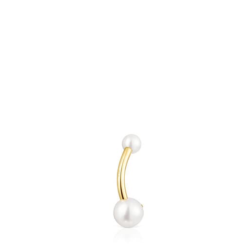 Tous Piercing – Náušnica do pupka zo žltého zlata s perlami