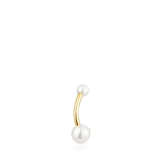 Gold TOUS Pearl navel Piercing with pearls