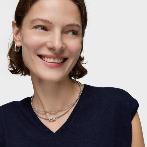 7 mm silver letter S Charm TOUS Mesh Tube