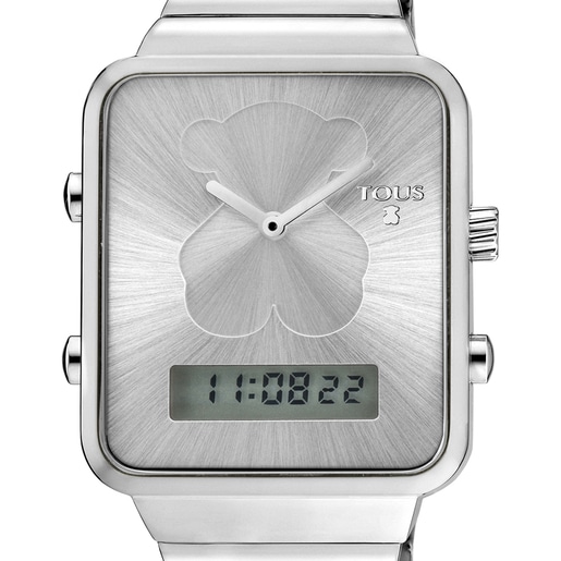 Reloj digital I-Bear de acero