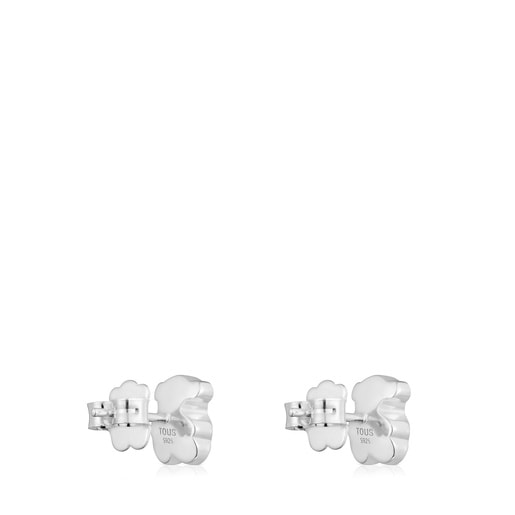Silver bear Earrings Icon Metal