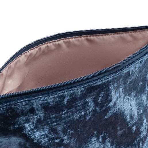 Bolsa pequeña Kaos Shock de Terciopelo azul