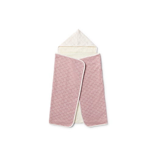 Tous Baby bath cape in Icon pink
