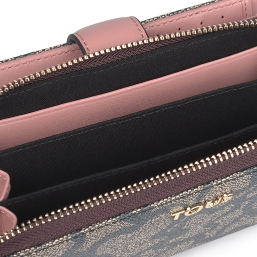 Средний кошелек Kaos Icon разноцветный, черный и розовый