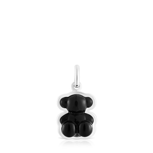 Silver Bold Bear Bear pendant with onyx | TOUS