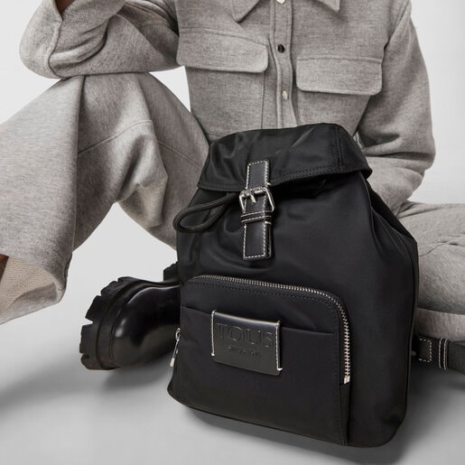 Маленький черный рюкзак Empire Soft Chain