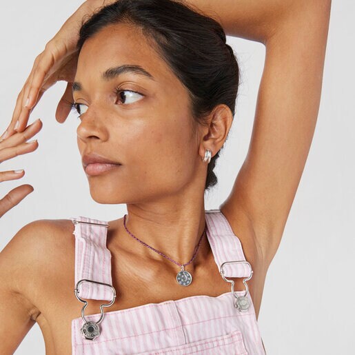 Medalla de plata luna y estrellas Effecttous