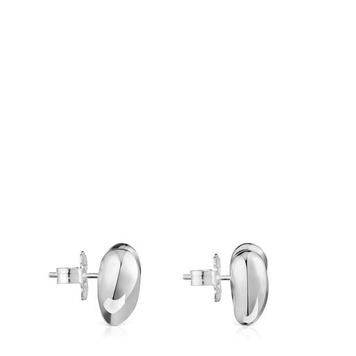 Silver heart motif Earrings Tabit