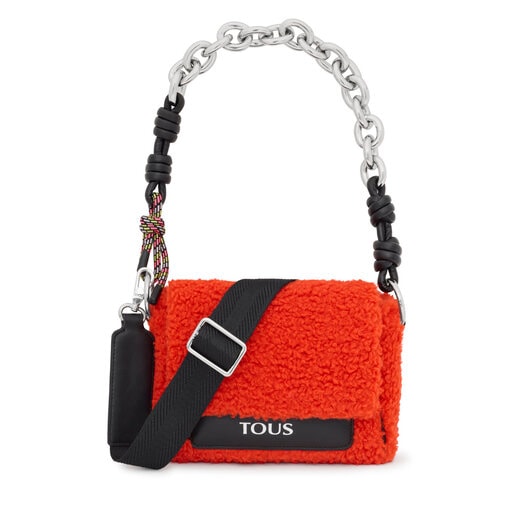 Small orange TOUS Empire Fur Crossbody bag TOUS
